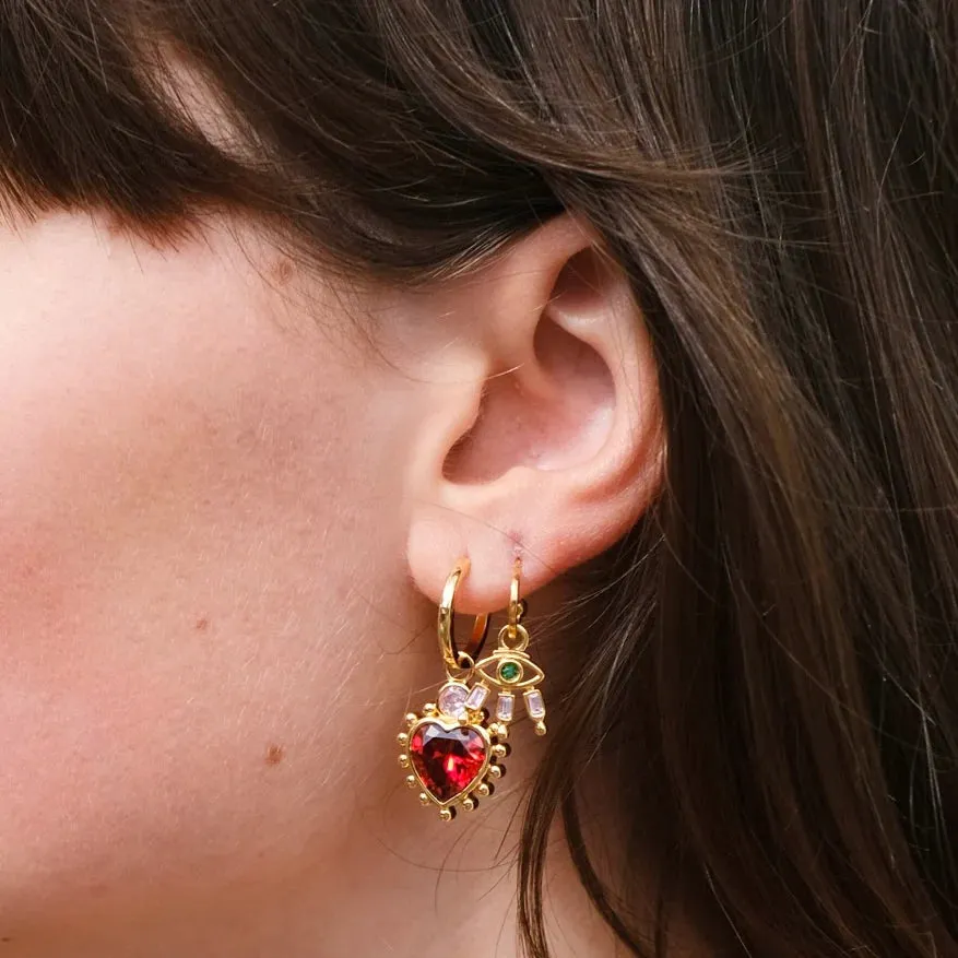 Gold Sister Hello Goodbye Earrings Gold