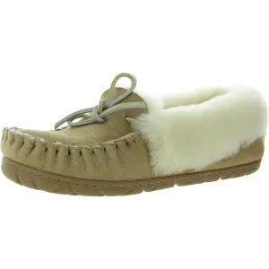 Good Moccasins Womens Bow Fur Moccasin Slippers