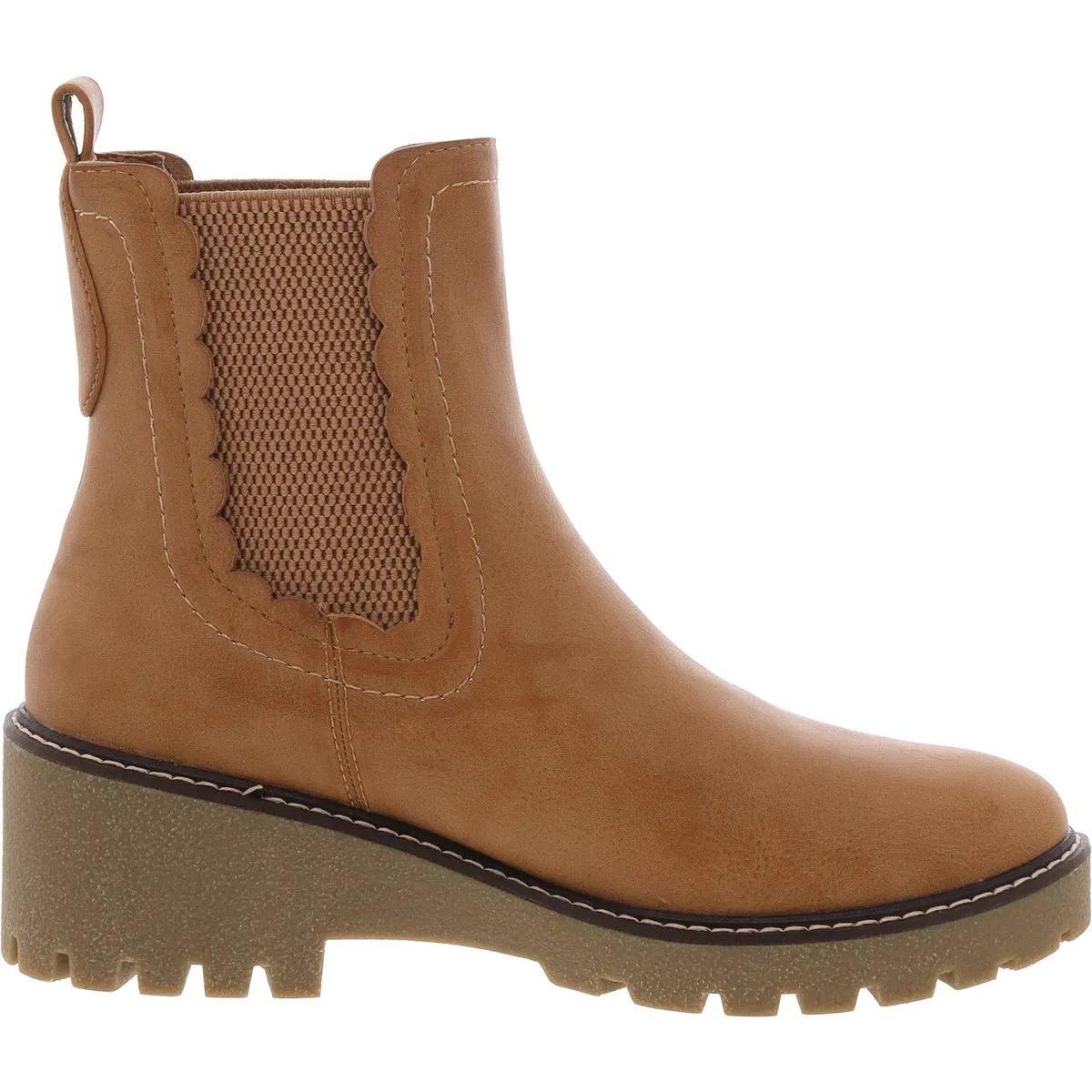 GS1492401 Womens Laceless Leather Chelsea Boots