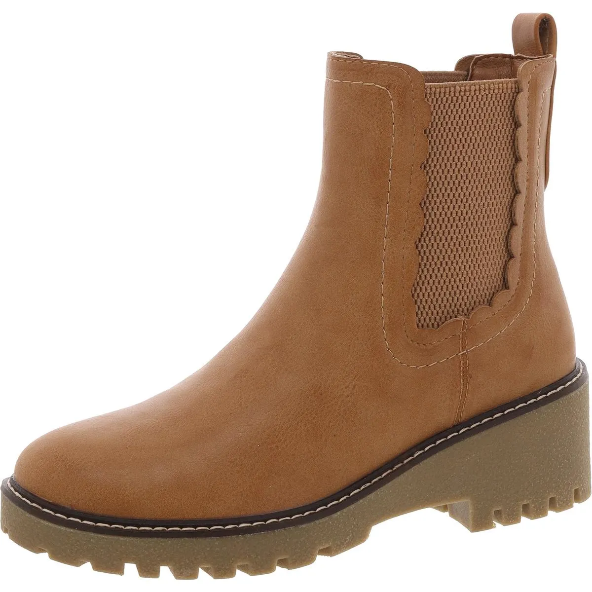 GS1492401 Womens Laceless Leather Chelsea Boots