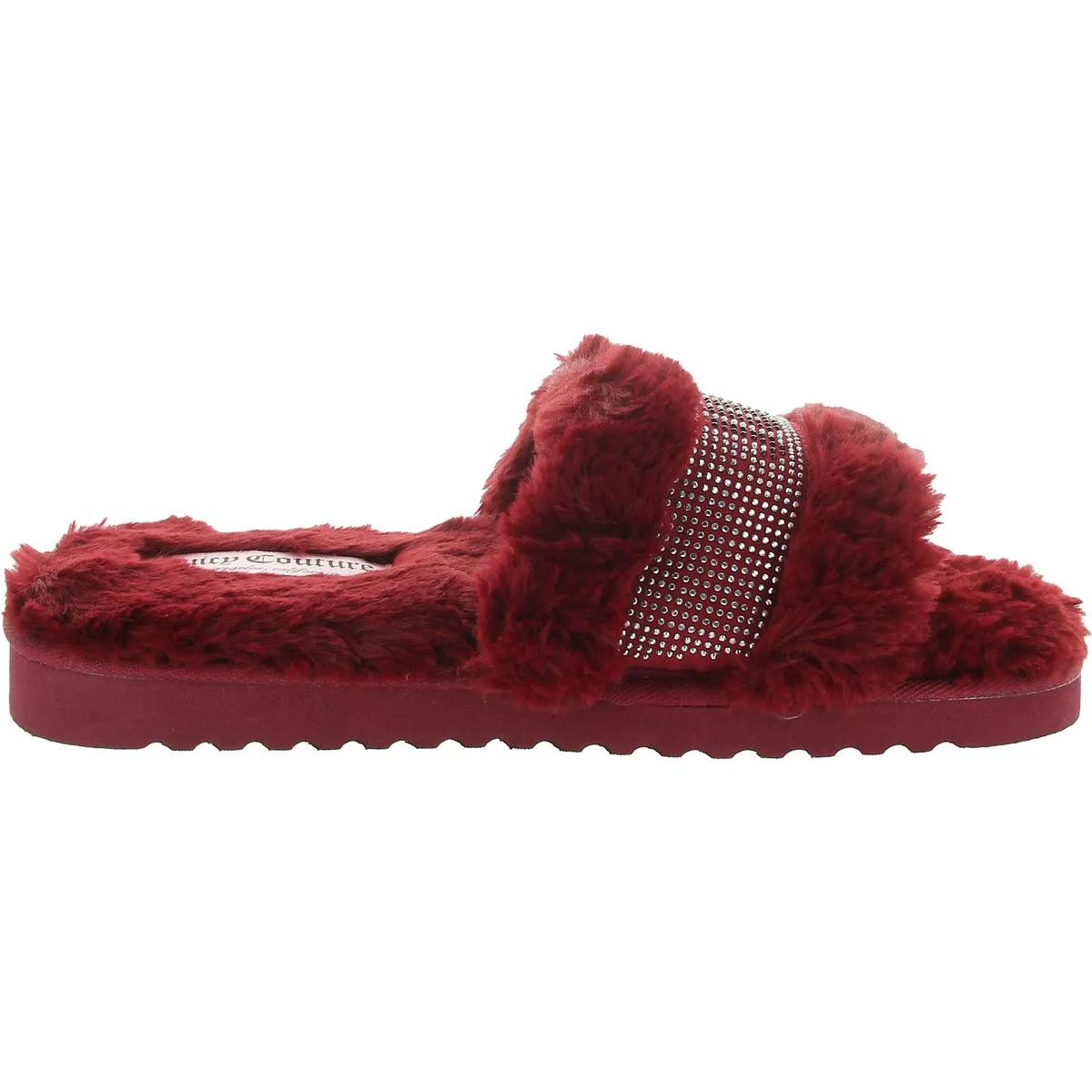 Halo Womens Rhinestone Comfy Slide Slippers