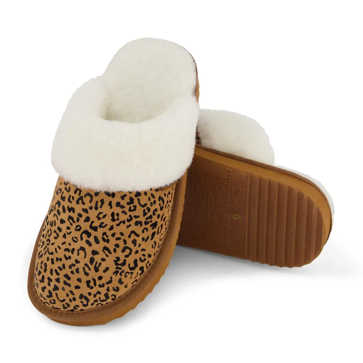 Harper Womens Faux Fur Lined Shearling Mule Slippers