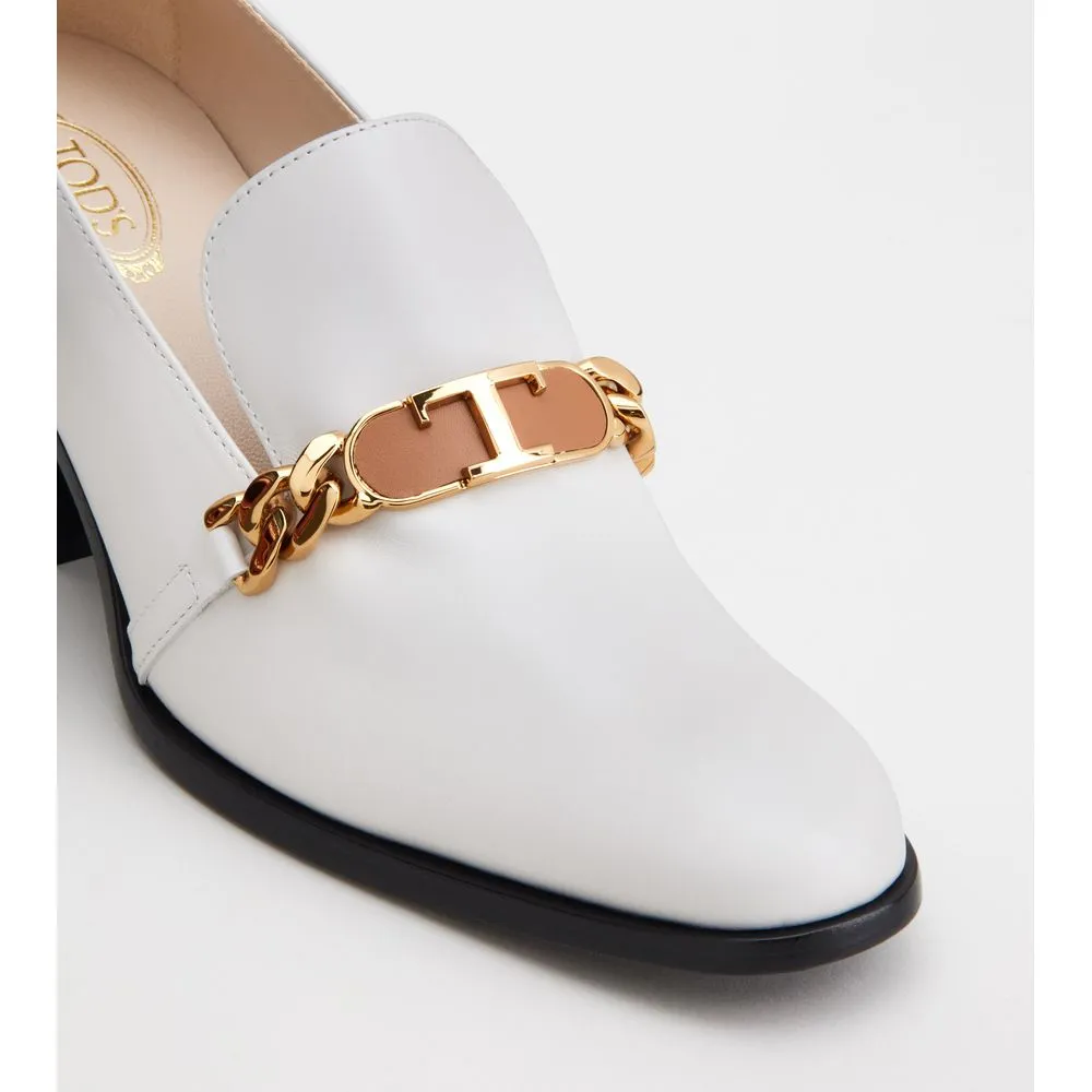 Heeled Leather Loafers