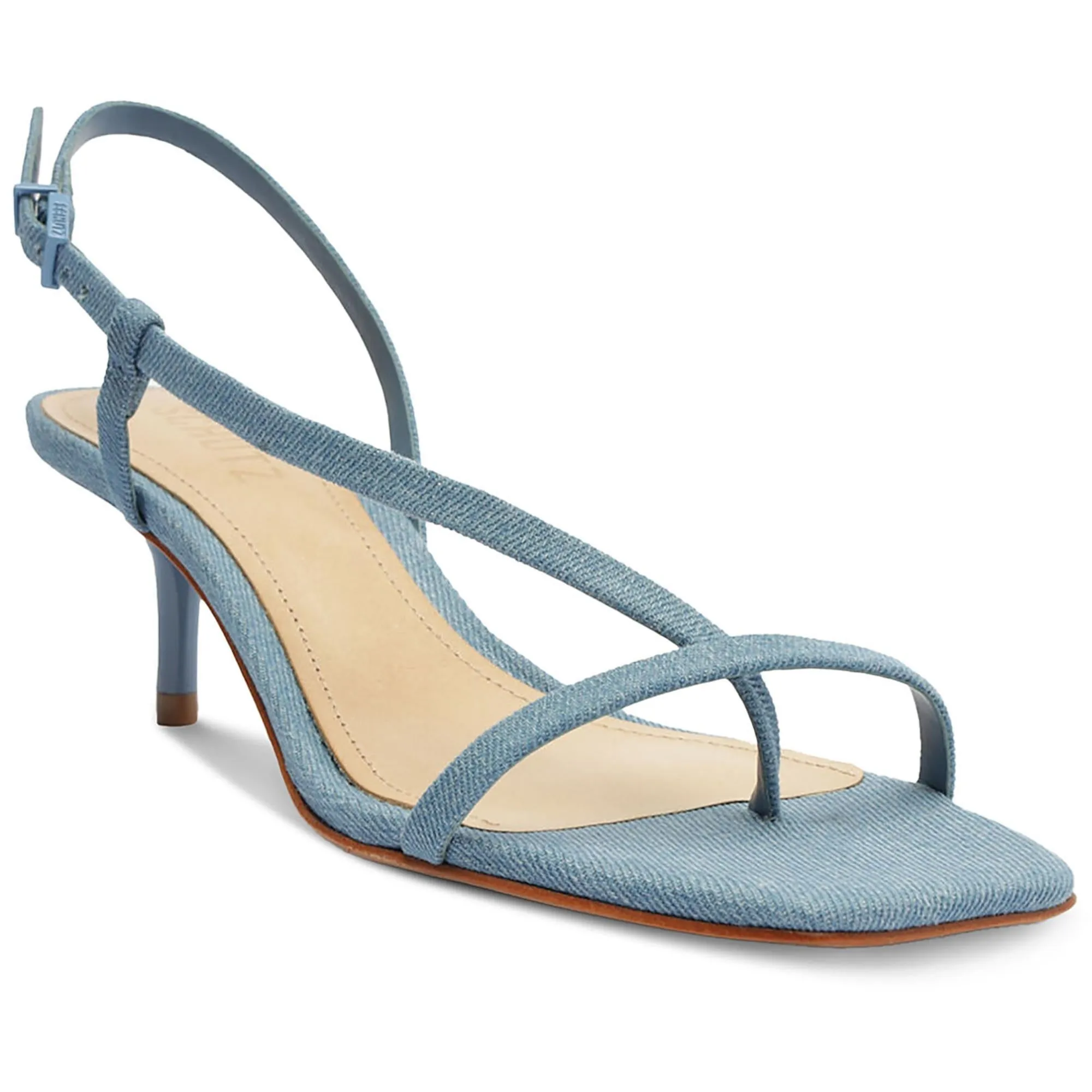 Heloise Womens Denim Open Toe Slingback Sandals
