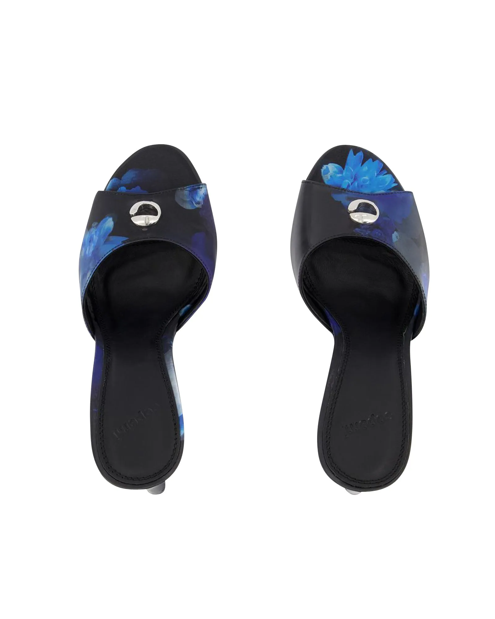 Holographic Logo Mules - Coperni - Blue/Black - Vegan Leather