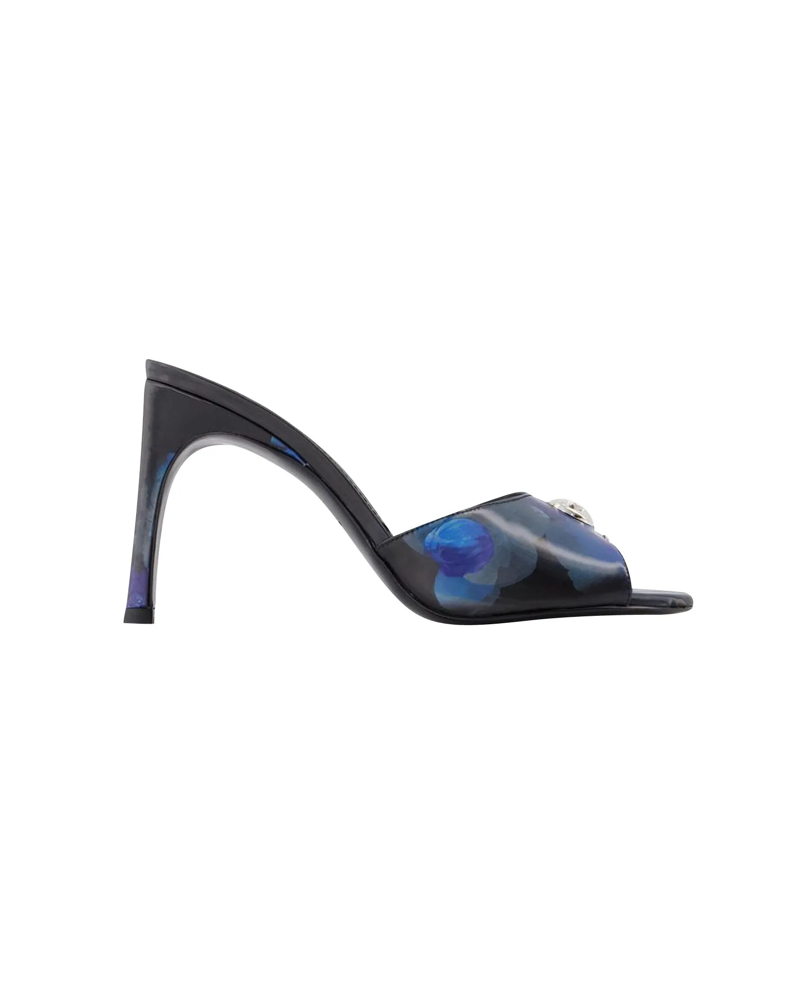 Holographic Logo Mules - Coperni - Blue/Black - Vegan Leather