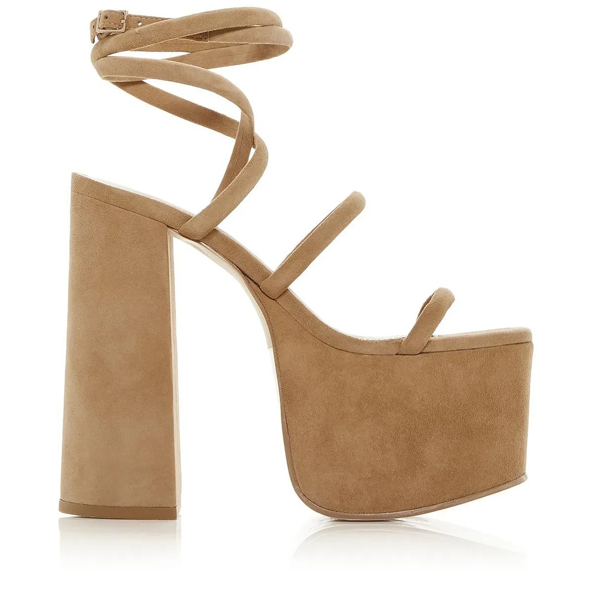 HYTE Womens Block Heel Square Toe Platform Heels