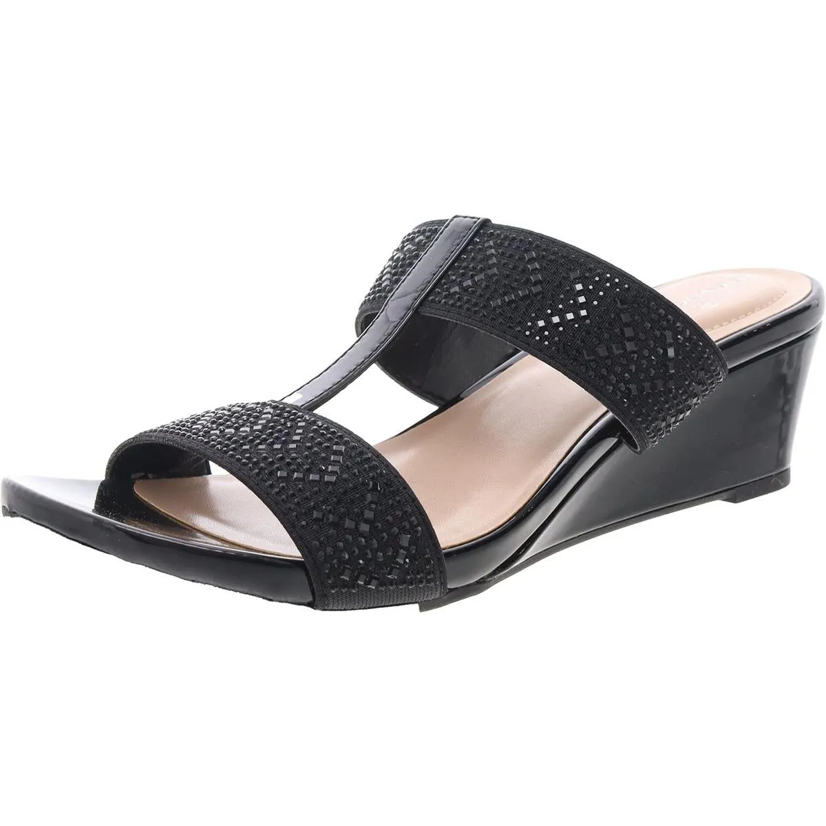 I Luv It 2 Womens Slip On Wedges T-Strap Sandals