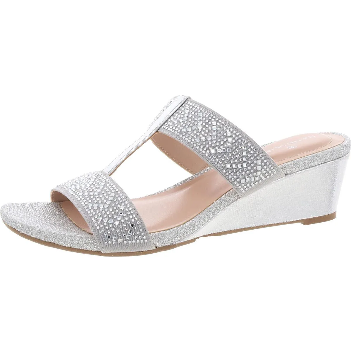 I Luv It 2 Womens Slip On Wedges T-Strap Sandals