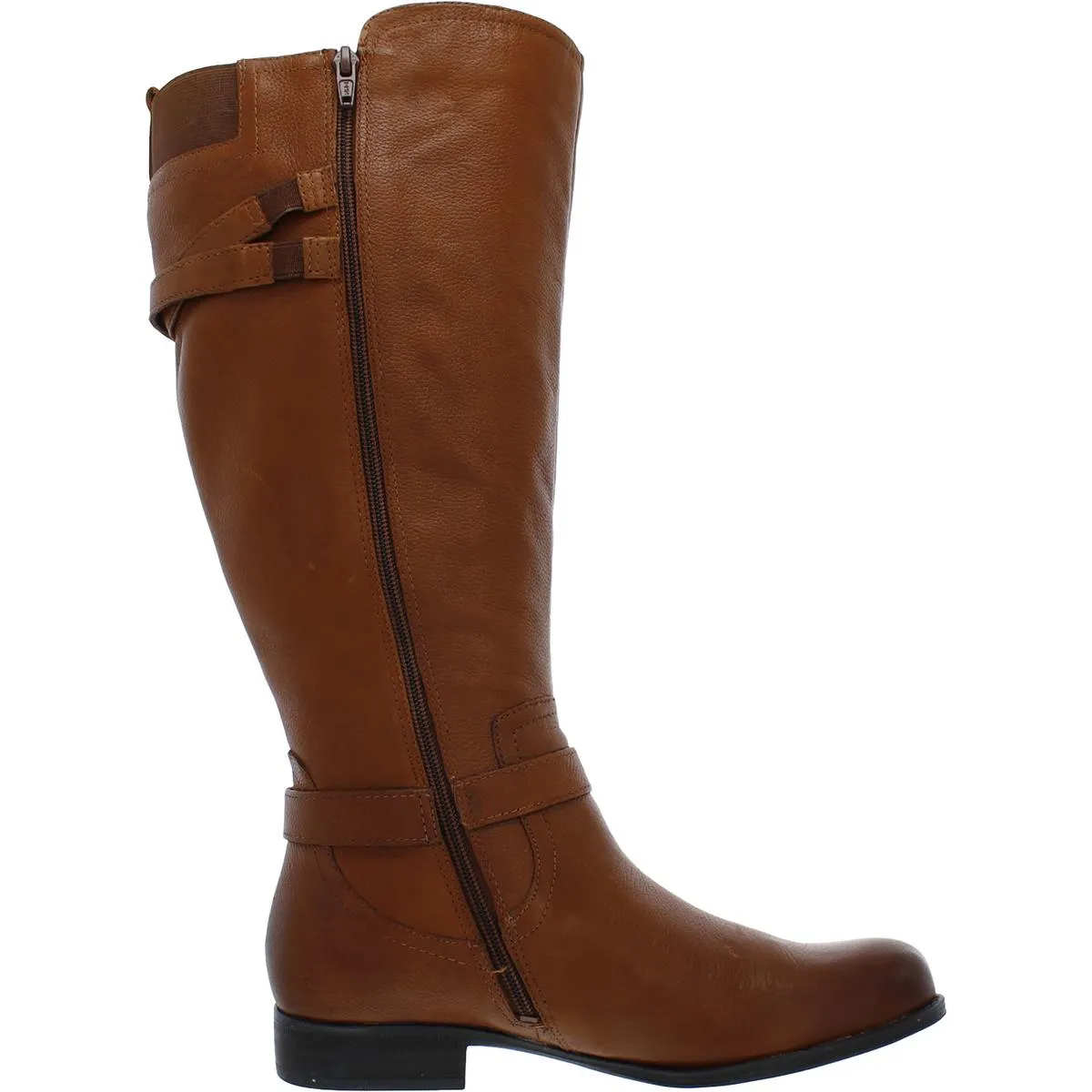 Jackie Womens Leather Wide Calf Riding Boots