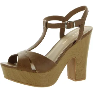 Jamie Womens Woven Ankle Strap Platform Sandals