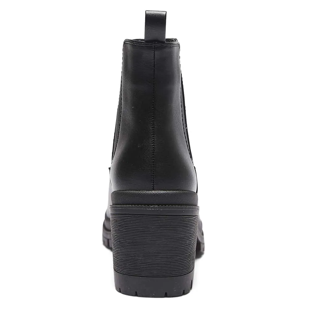 Keira Boot in Black Smooth