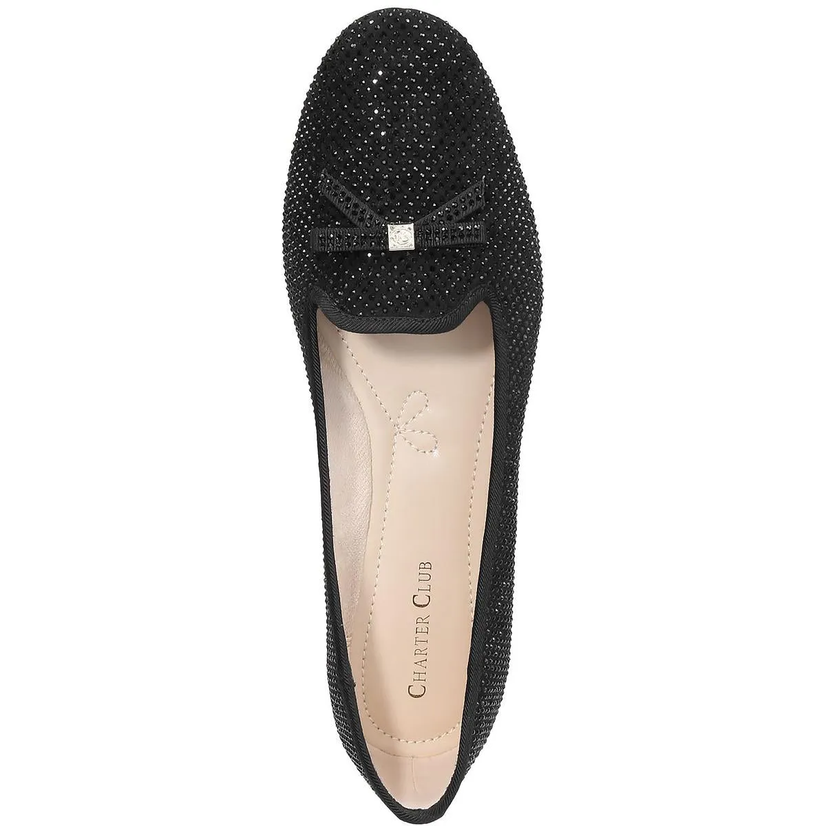 Kimii  Womens Rhinestone Slip On Fashion Loafers