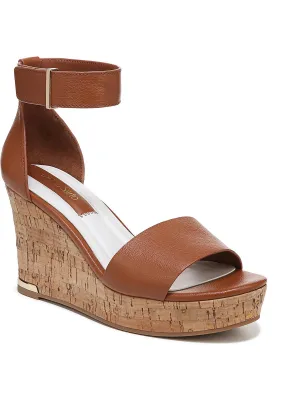 L-Clemenscor Womens Cork Leather Ankle Strap