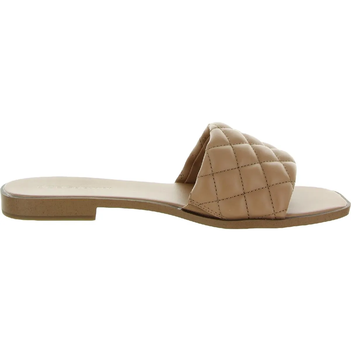 Laila Womens Quilted Slip On Flat Sandals