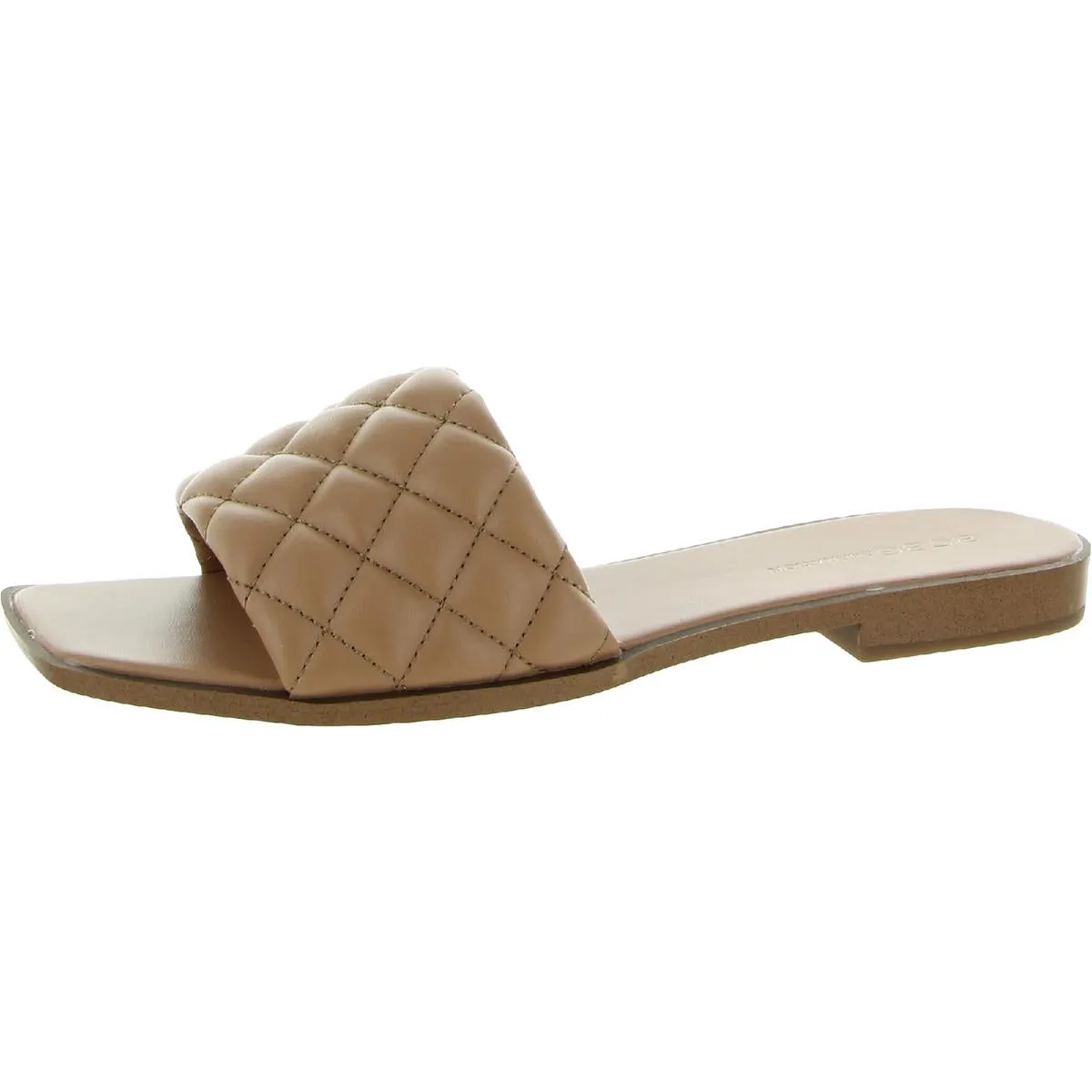 Laila Womens Quilted Slip On Flat Sandals