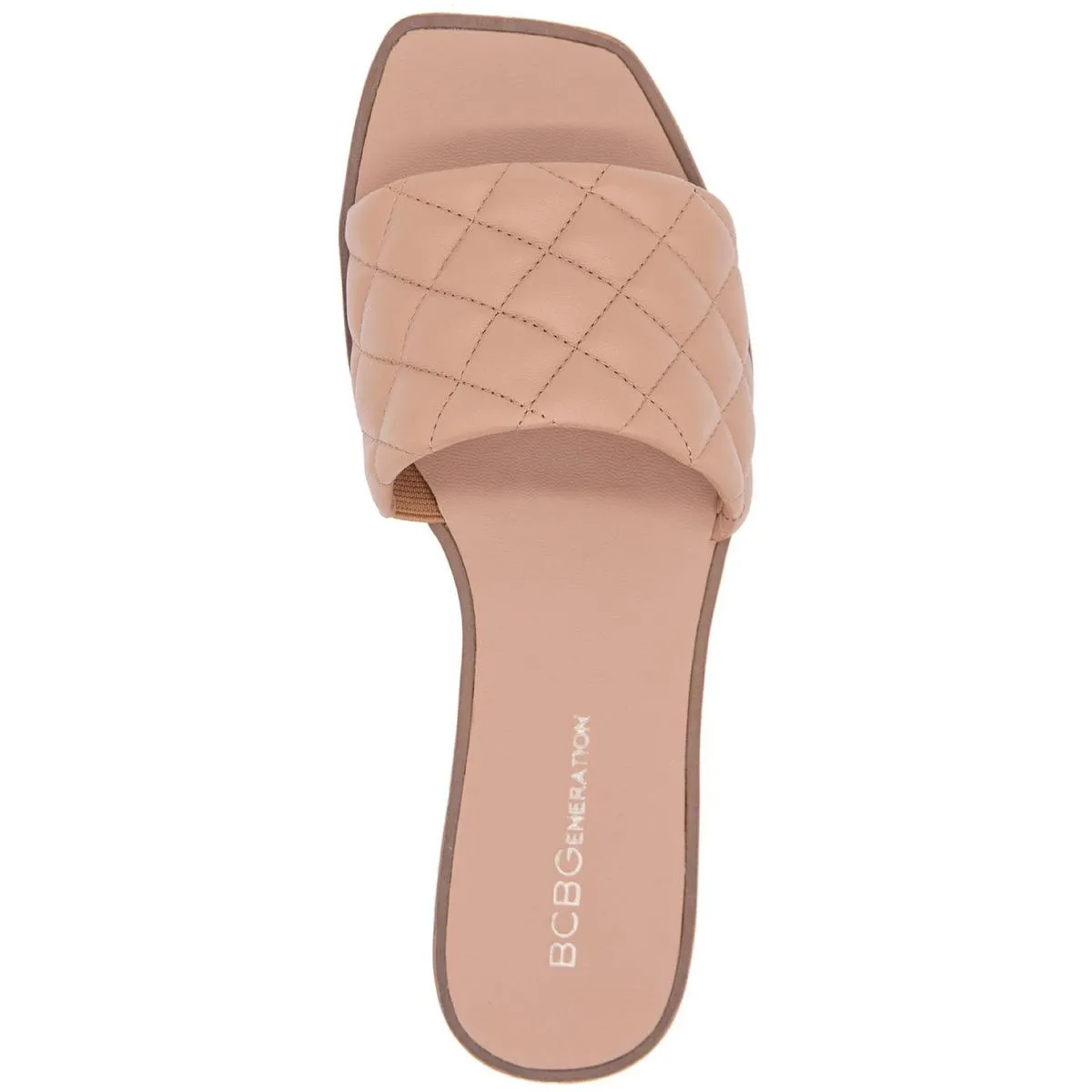 Laila Womens Quilted Slip On Flat Sandals