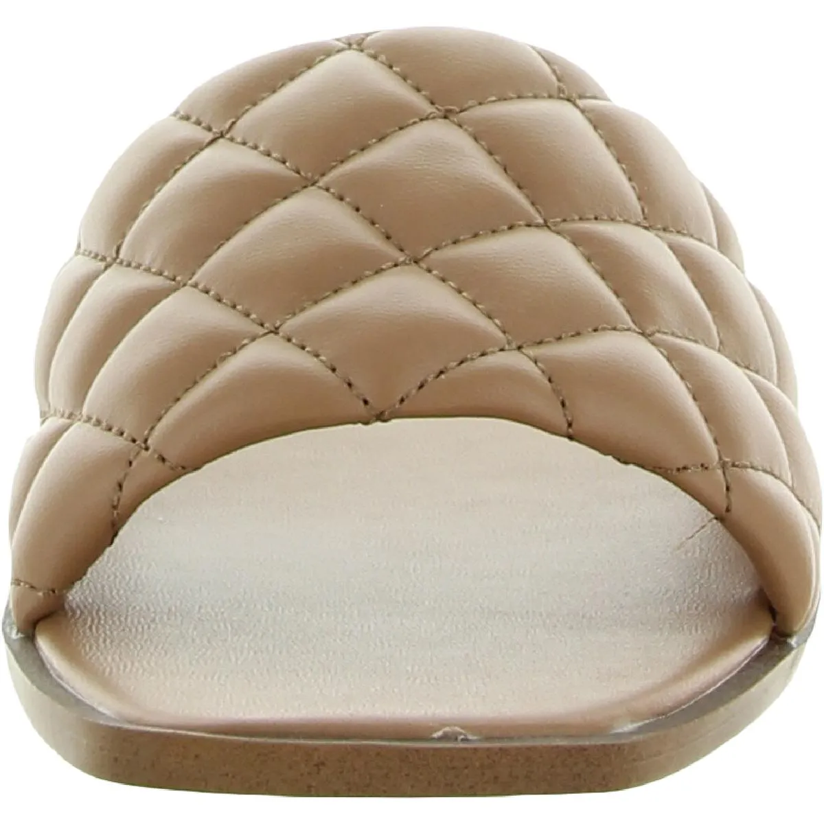 Laila Womens Quilted Slip On Flat Sandals