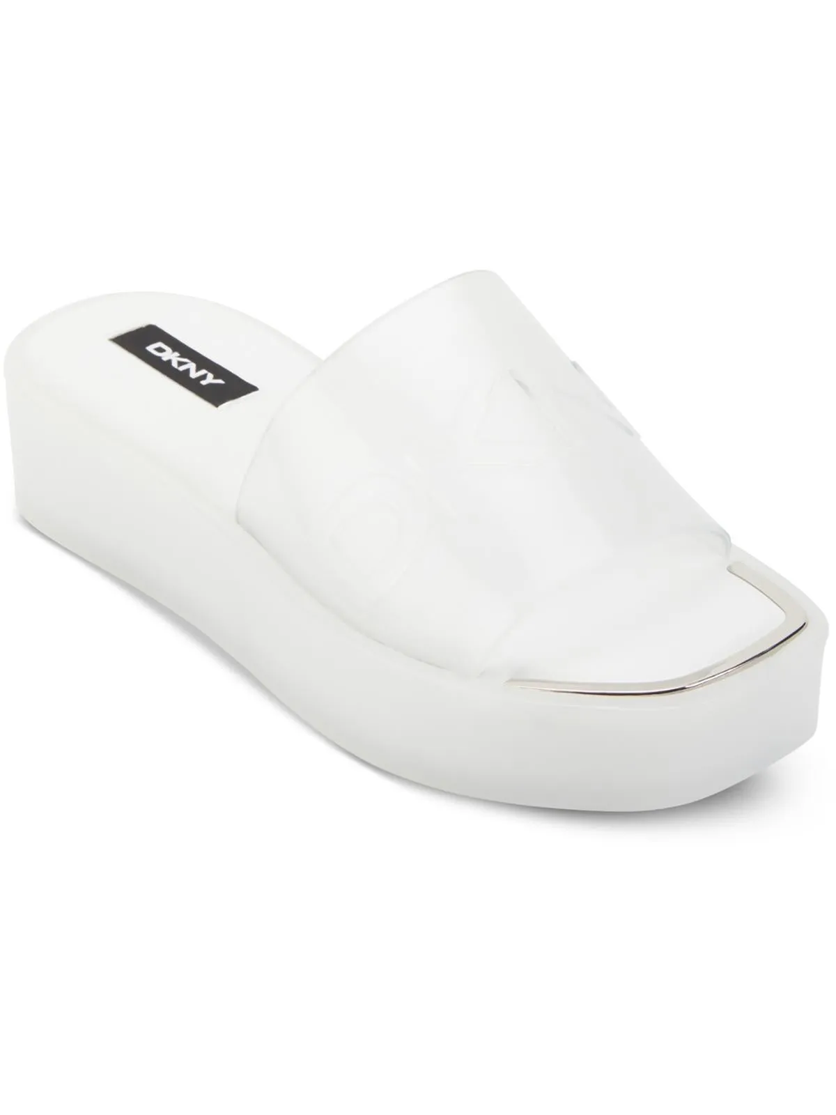 Laren Platform Slide Womens Slip On Logo Slide Sandals