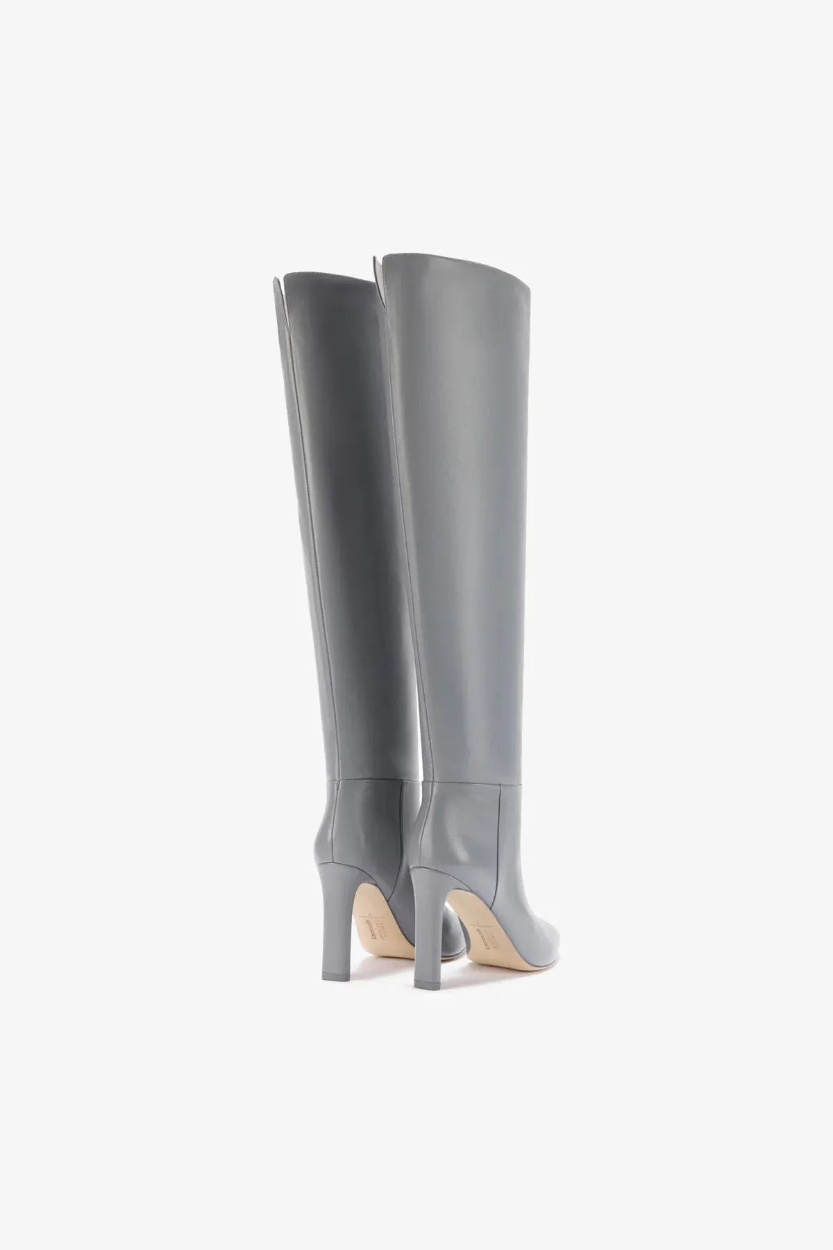 Larroud x Jennifer Fisher Boot In Cement Grey Leather