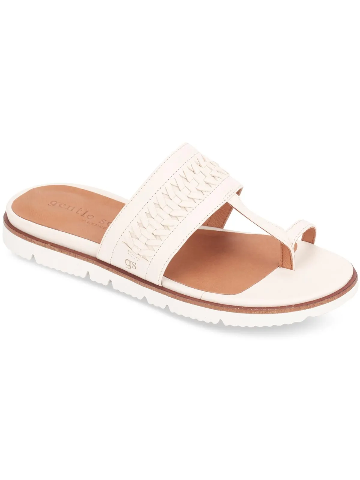 Lavern Lite Braid Womens Faux Leather Slip On Thong Sandals
