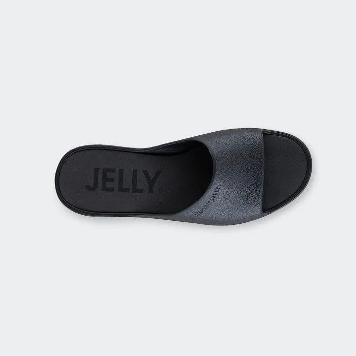 Lemon Jelly Sunny Platform Slides Black
