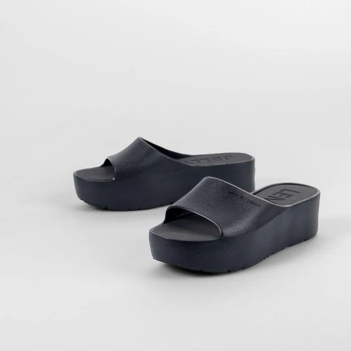Lemon Jelly Sunny Platform Slides Black
