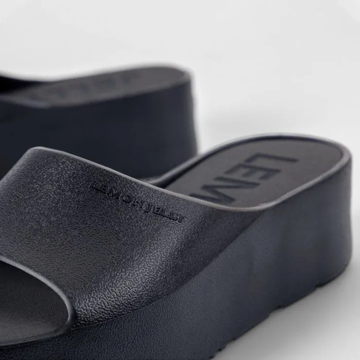 Lemon Jelly Sunny Platform Slides Black