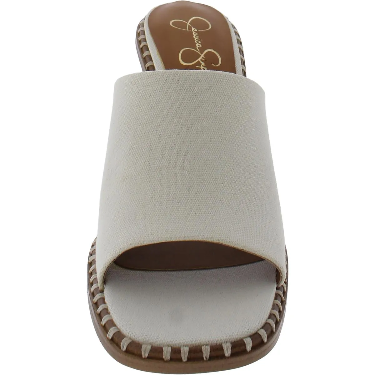 Lendrila Womens Block Heel Slip-On Heels