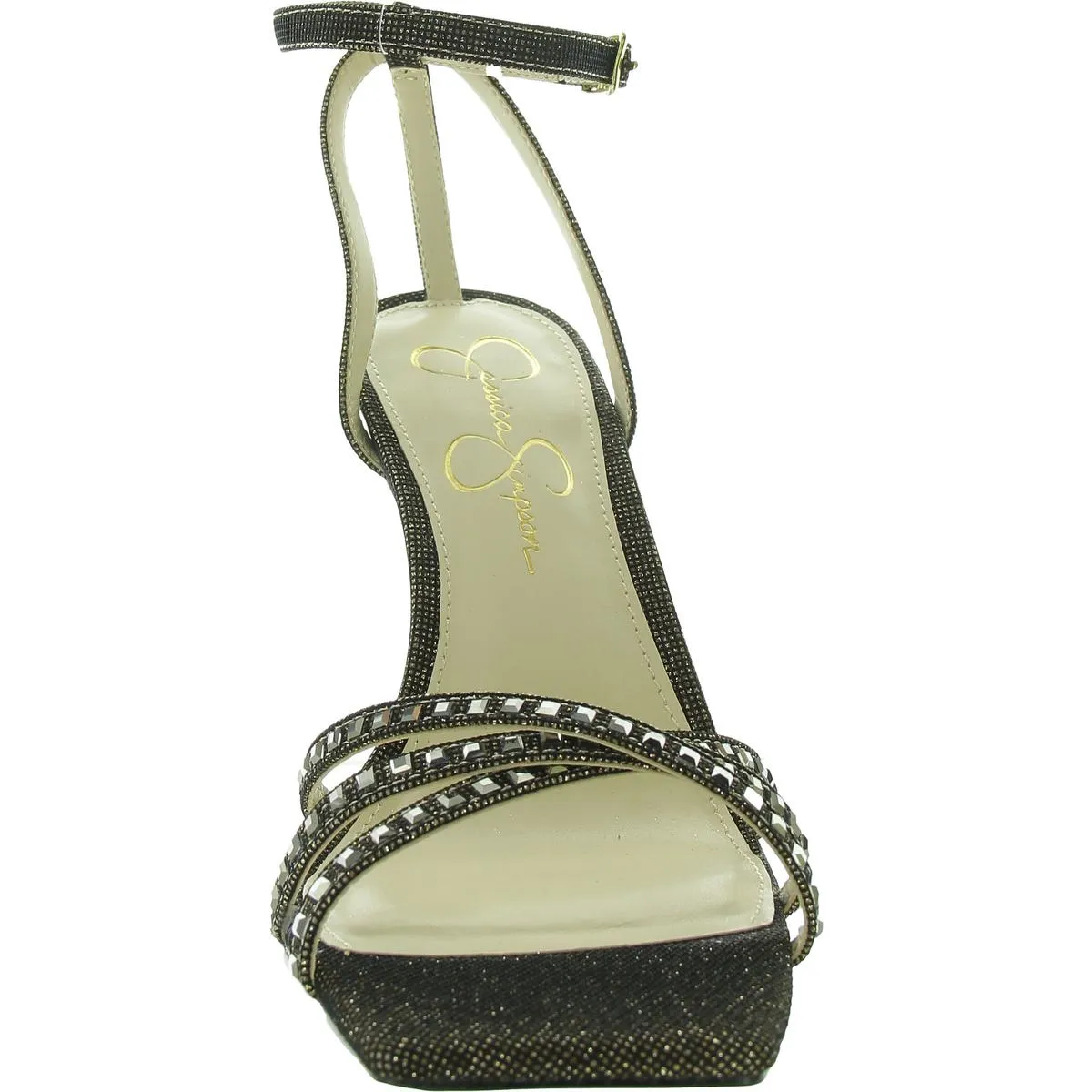 Leonah Womens Slip On Stiletto Ankle Strap