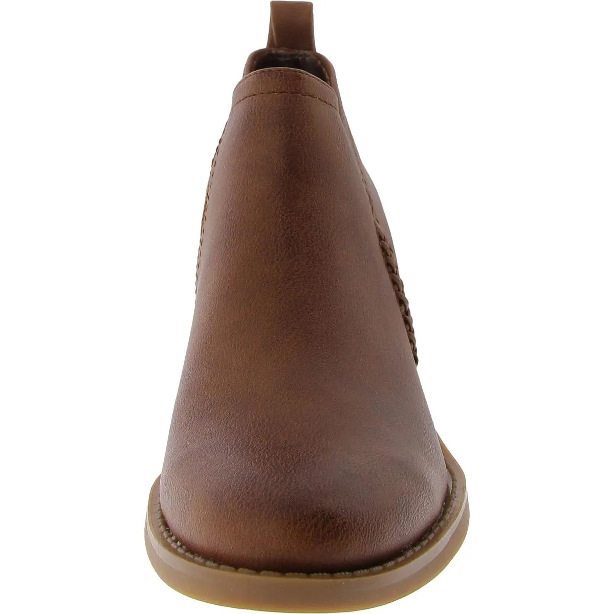 Lidian Womens Faux Leather Ankle Booties