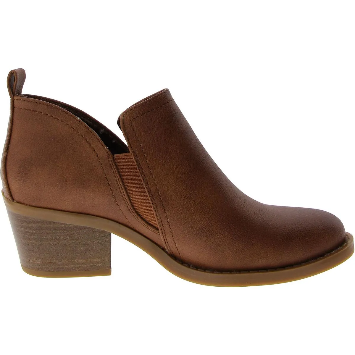 Lidian Womens Faux Leather Ankle Booties