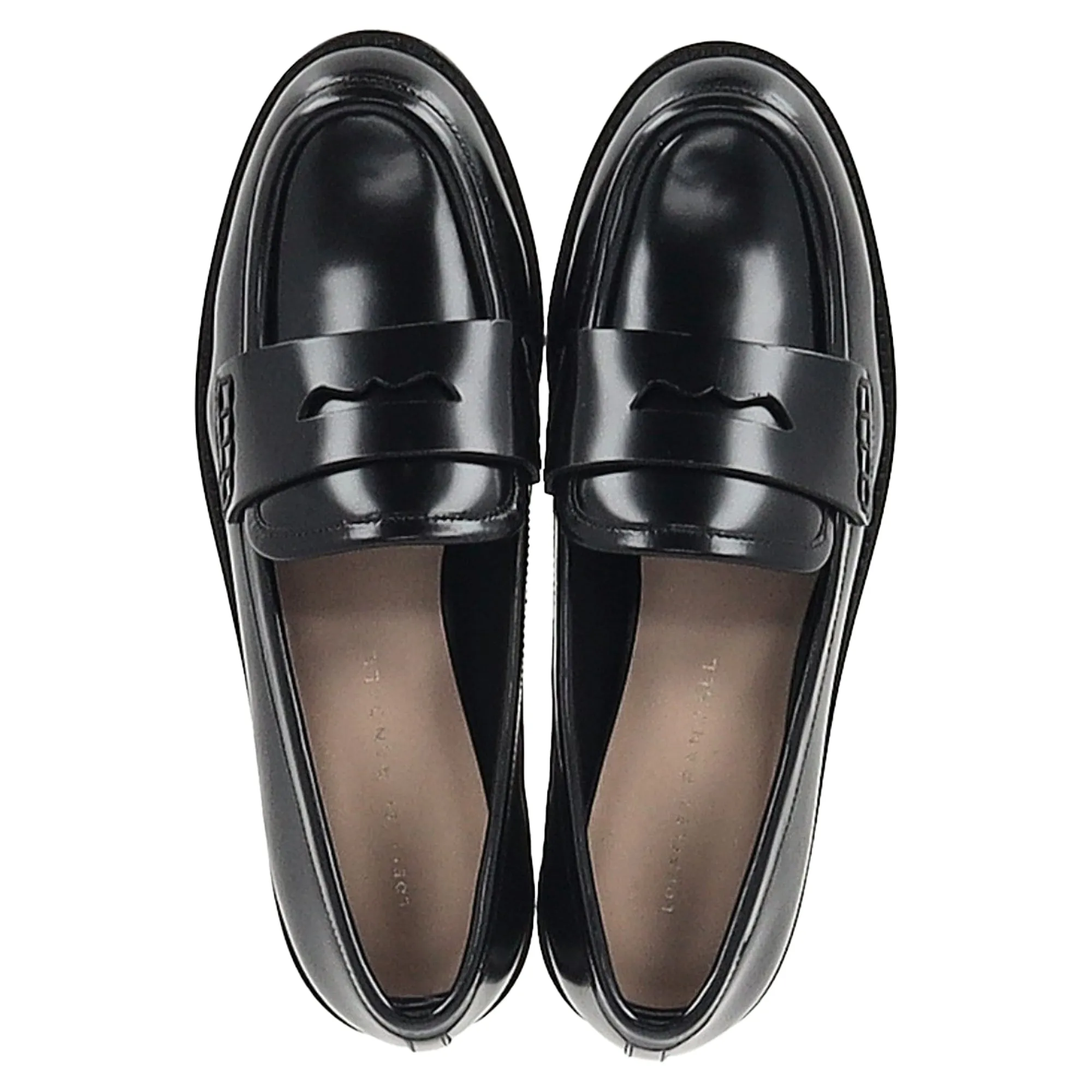 Loeffler Randall Penny Loafers in Black Leather