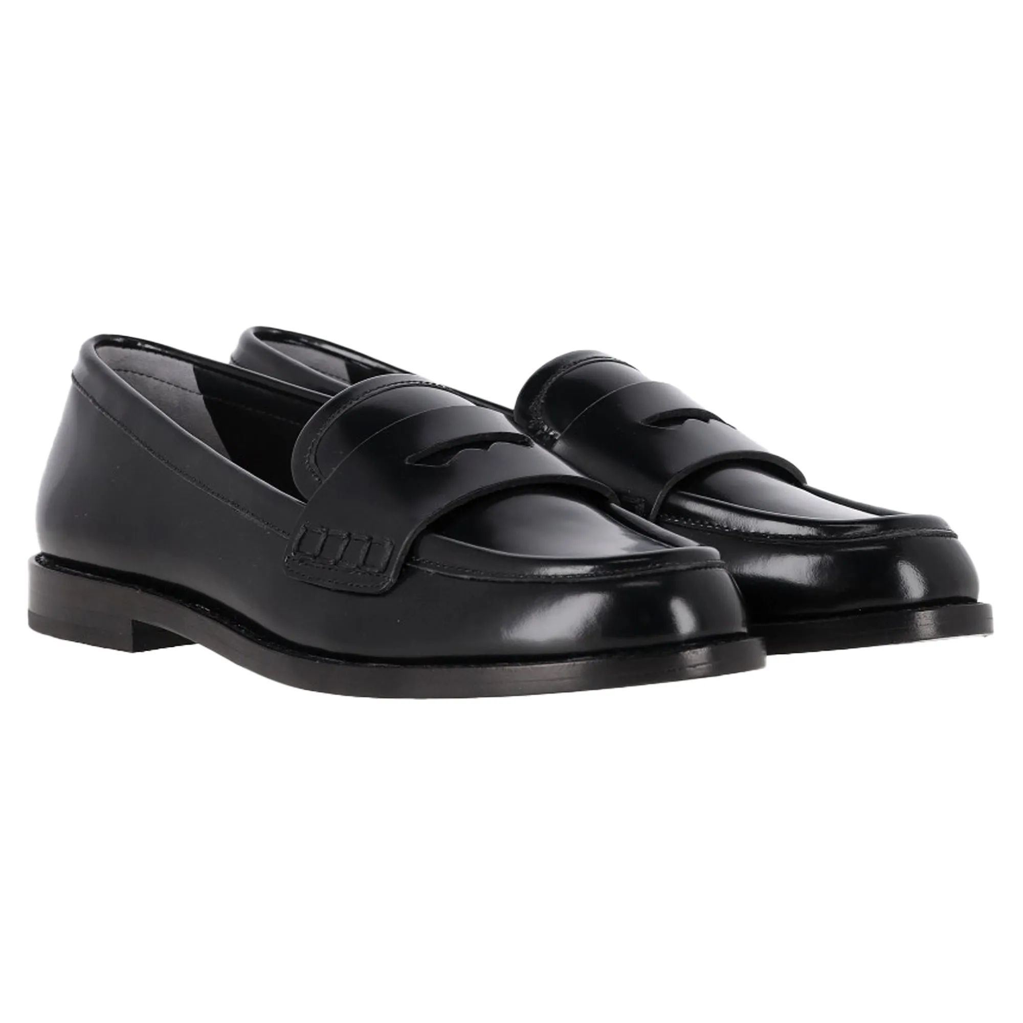 Loeffler Randall Penny Loafers in Black Leather