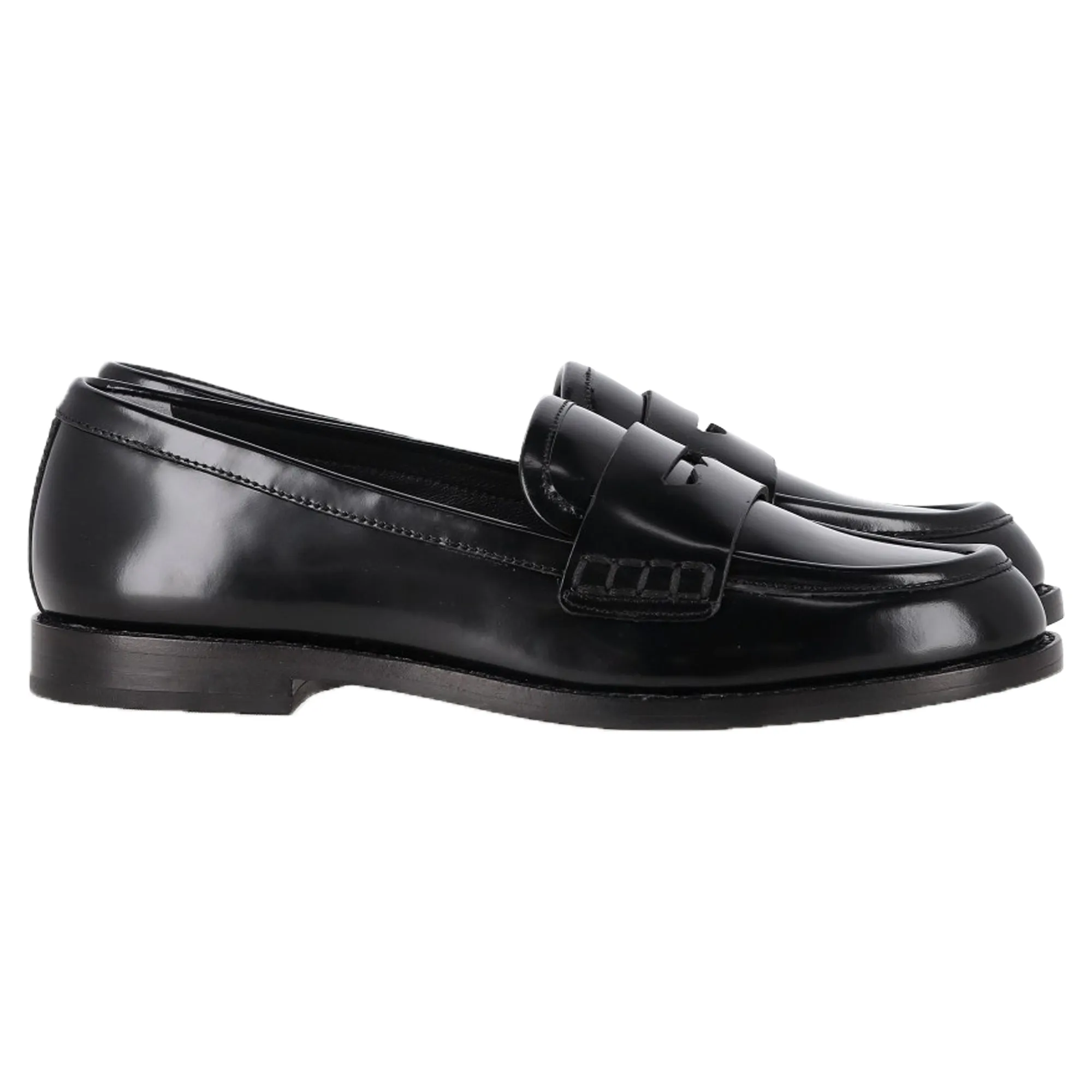 Loeffler Randall Penny Loafers in Black Leather