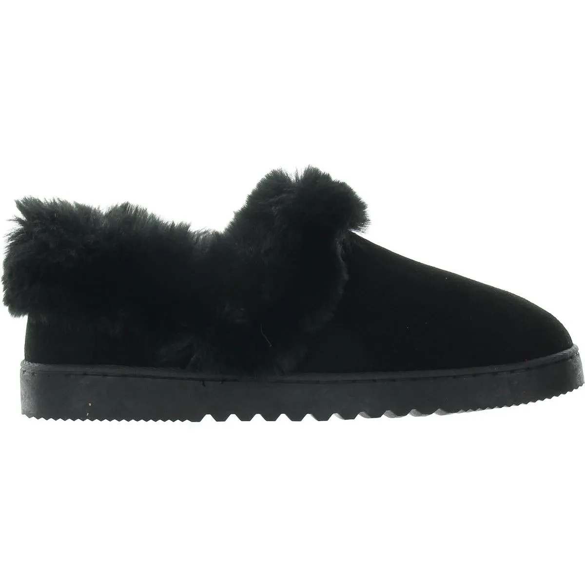 Lola Womens Faux Fur Lined Man Made Scuff Slippers