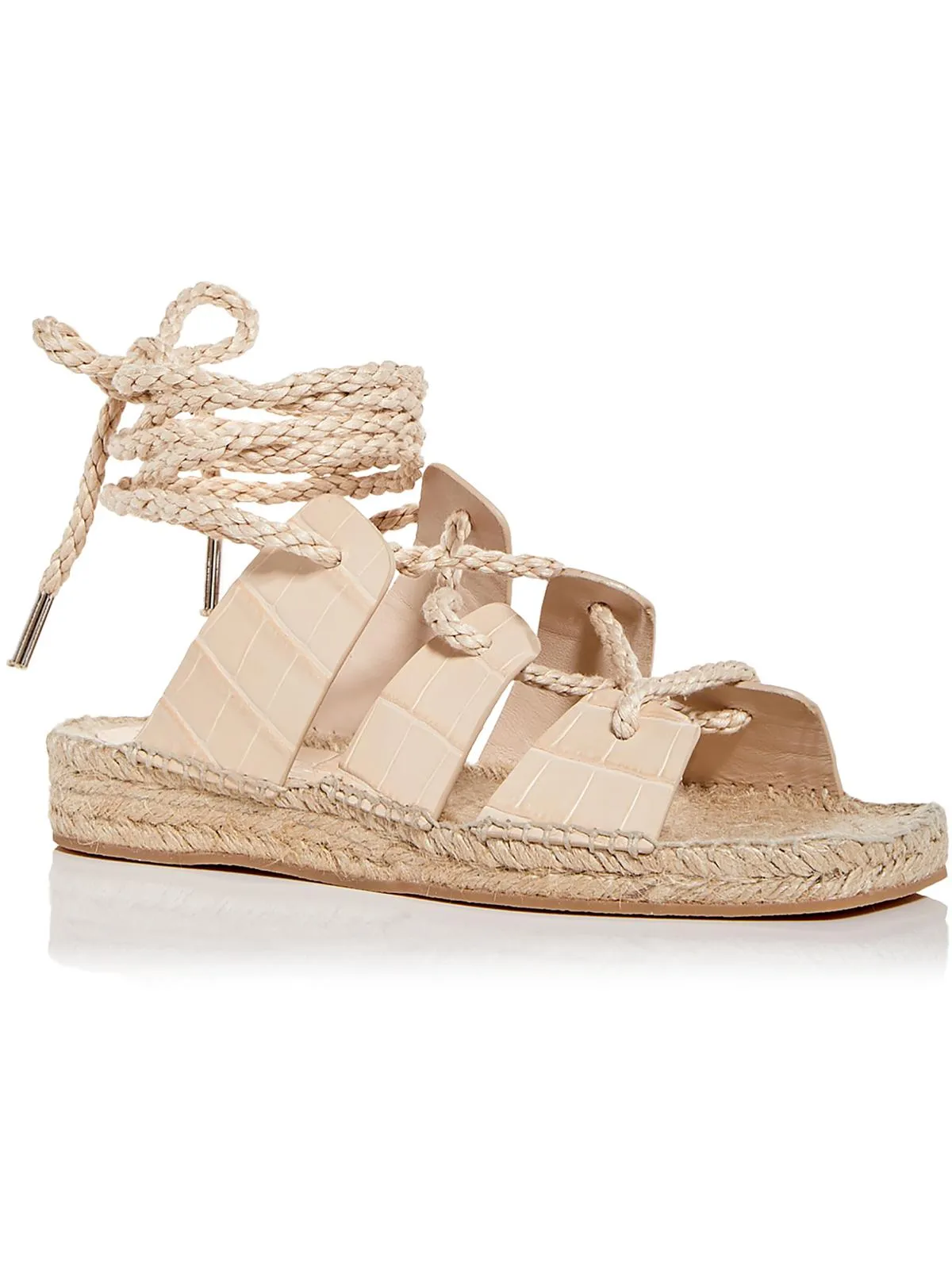 Lucy Womens Suede Ankle Tie Espadrilles