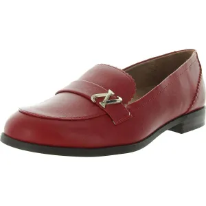 Magna Womens Scalloped Faux Leather Loafers