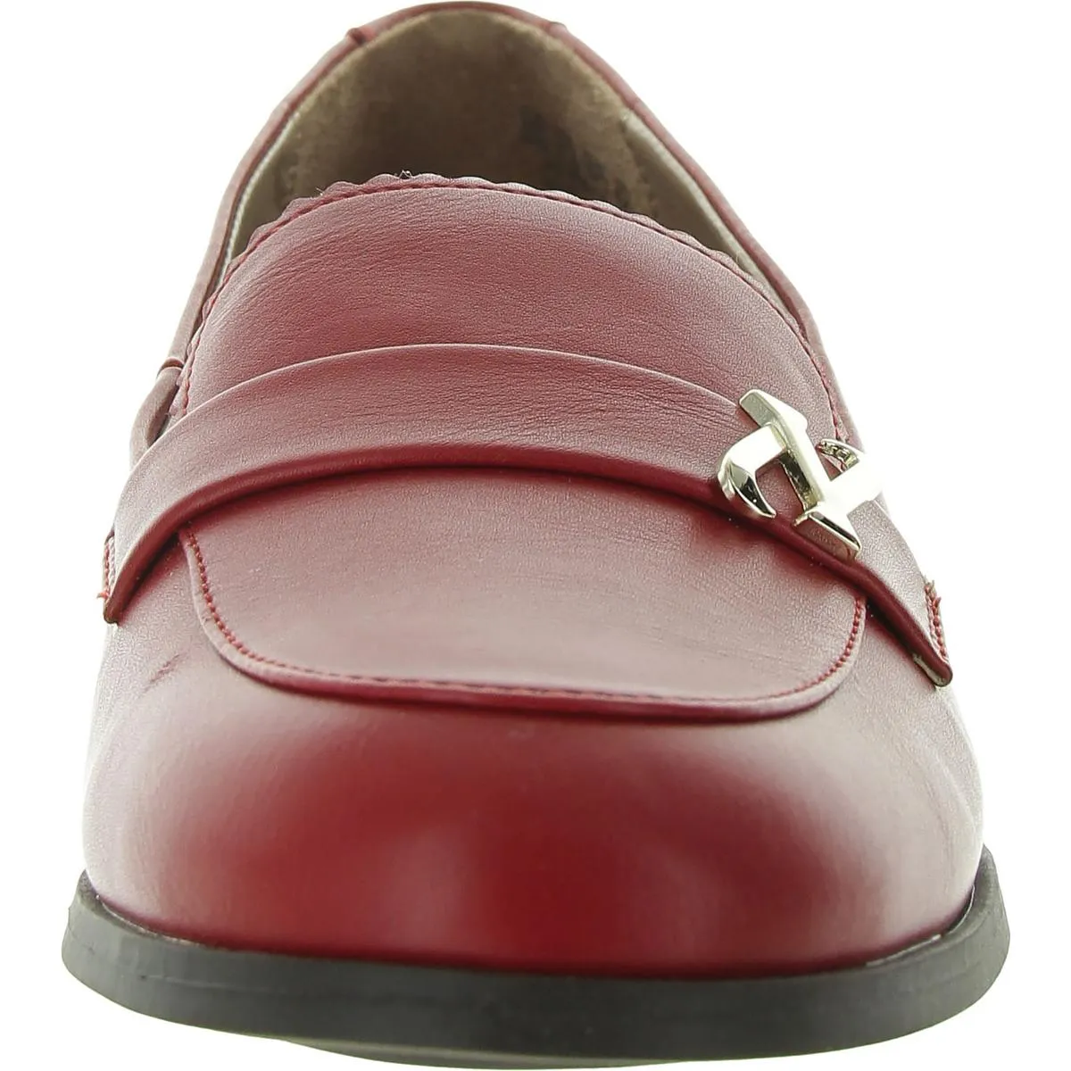 Magna Womens Scalloped Faux Leather Loafers