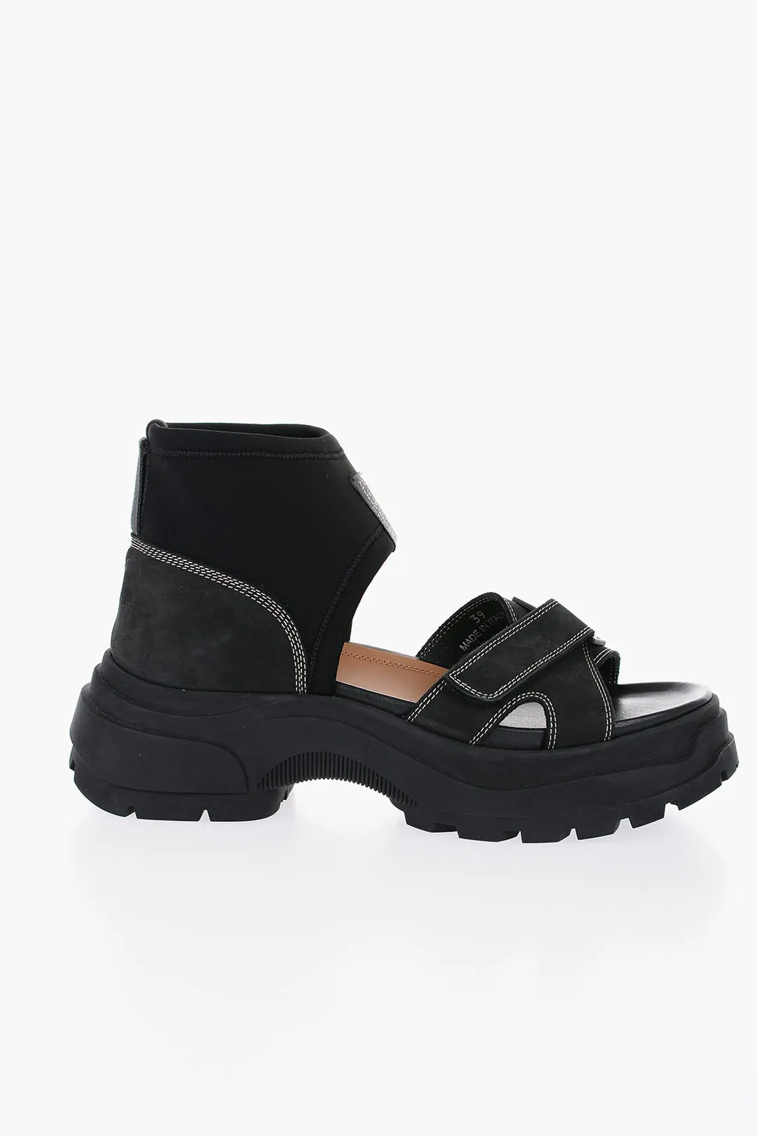 Maison Margiela Suede Sandals With Tank Sole