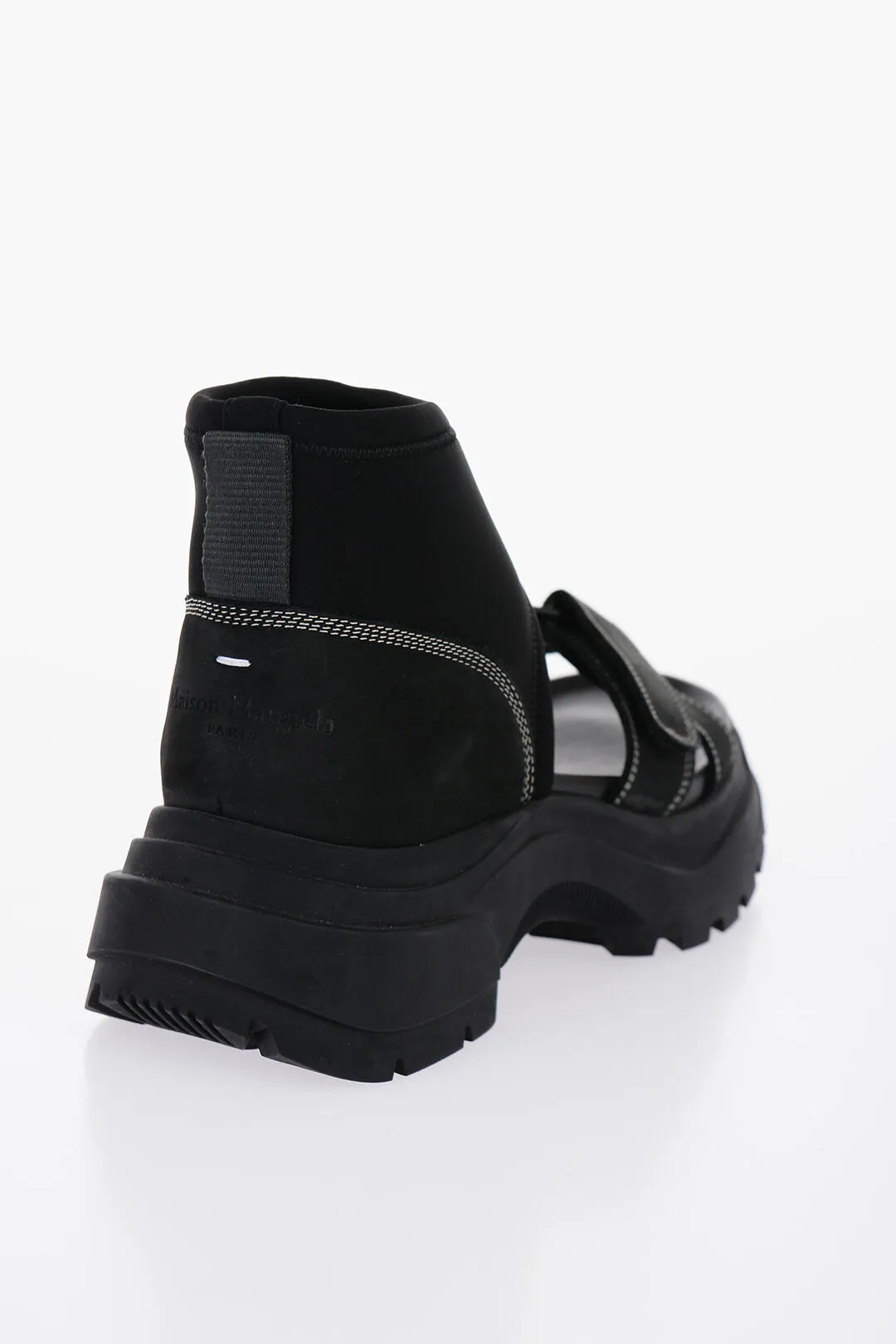 Maison Margiela Suede Sandals With Tank Sole
