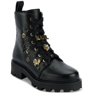 Makenzie Womens Lace-Up Leather Combat & Lace-Up Boots