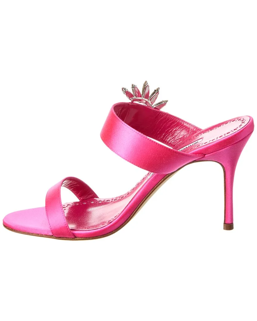 Manolo Blahnik Chivela 90 Satin Sandal