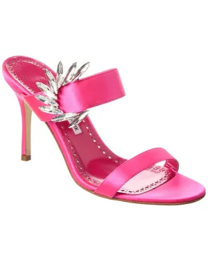 Manolo Blahnik Chivela 90 Satin Sandal