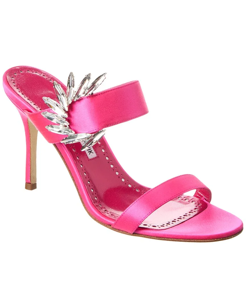 Manolo Blahnik Chivela 90 Satin Sandal