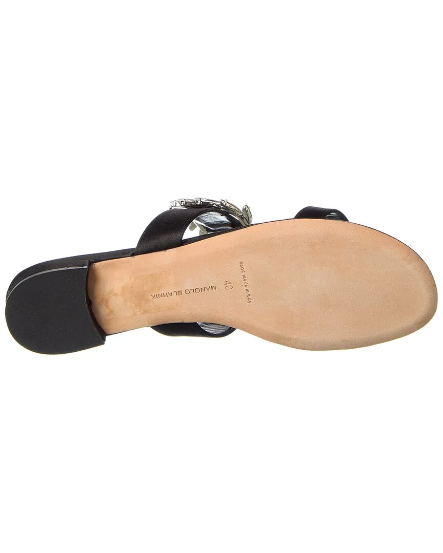 Manolo Blahnik Chivela Satin Sandal