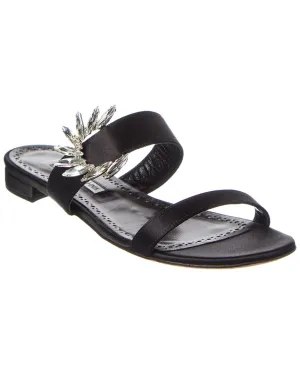 Manolo Blahnik Chivela Satin Sandal