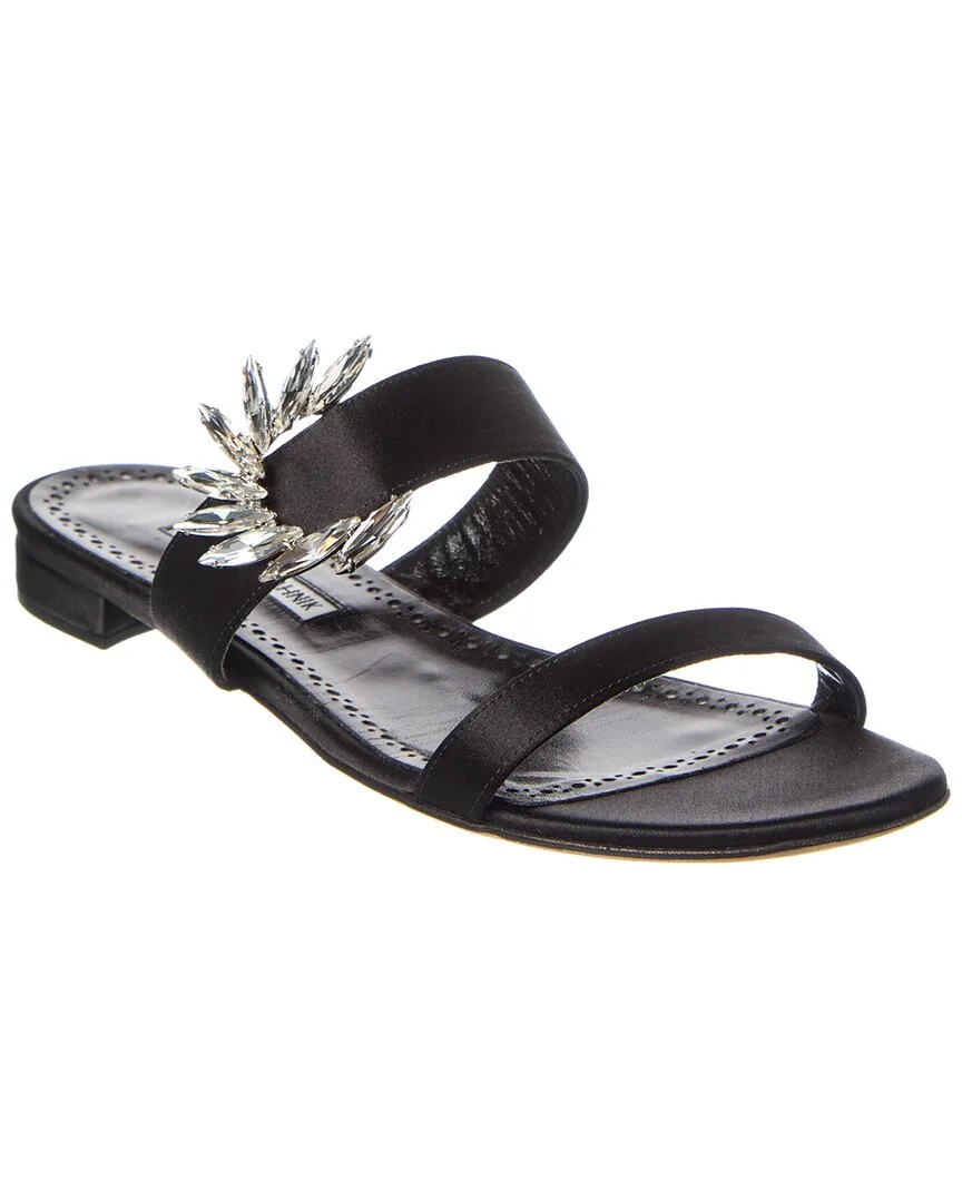 Manolo Blahnik Chivela Satin Sandal