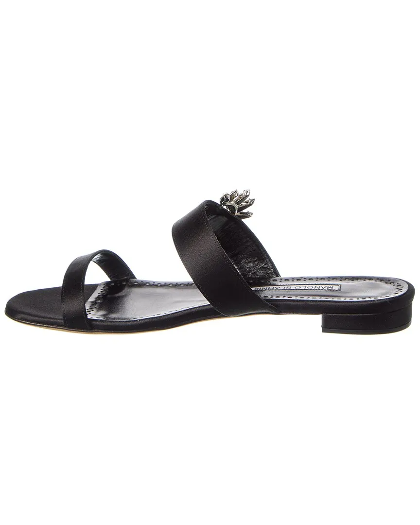 Manolo Blahnik Chivela Satin Sandal