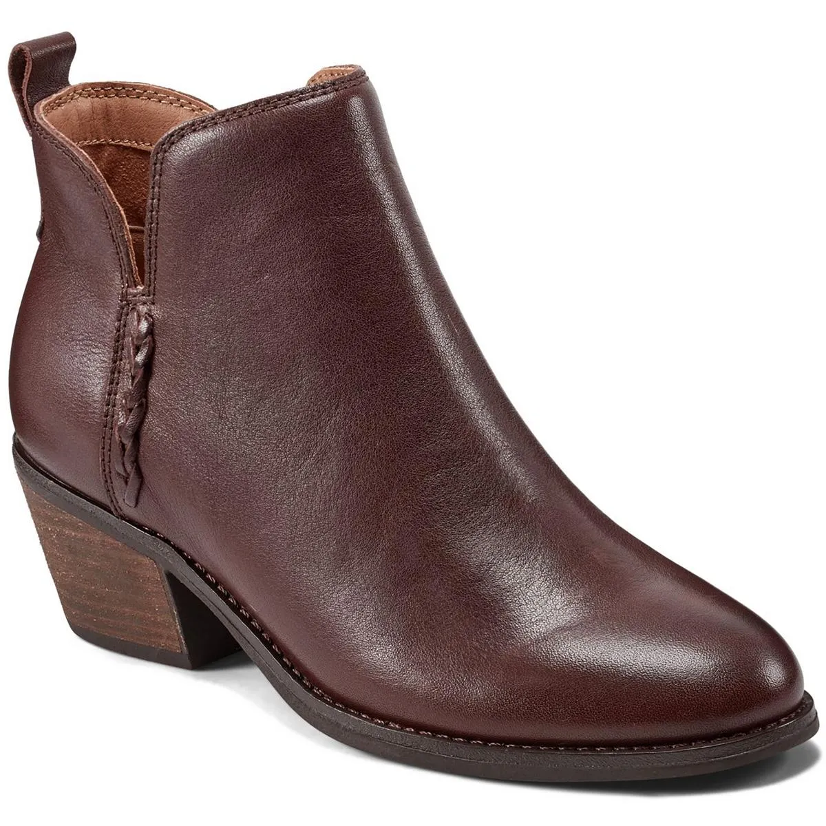 marisole Womens Zipper Leather Ankle Boots